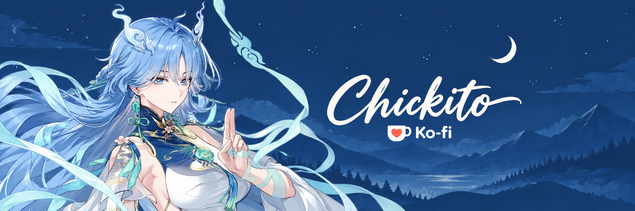 Chickito’s moonlit mountain banner